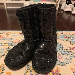 Black sequin Ugg’s